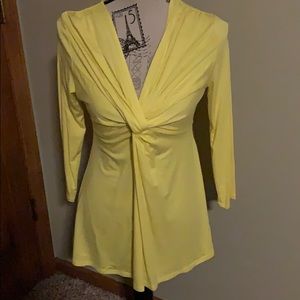 NWT Boston Proper yellow baby doll top; S